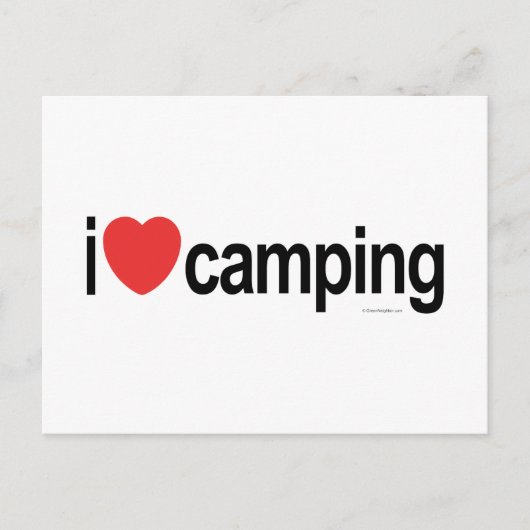I Liebe Camping Postkarte (Vorderseite)