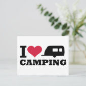 I Liebe Camping Postkarte (Stehend Vorderseite)