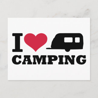 I Liebe Camping Postkarte
