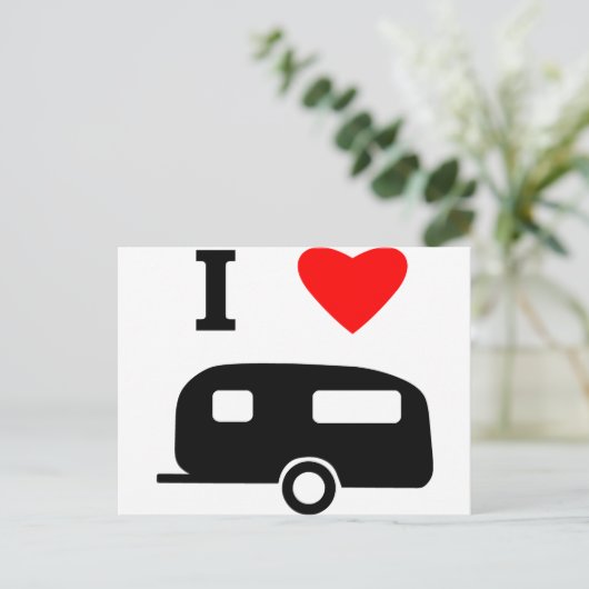 I Liebe Camping Postkarte (Stehend Vorderseite)