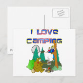 I Liebe Camping Postkarte (Vorne/Hinten)