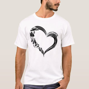 I Liebe Camping Symbole Herzinfarkt Camping Lebens T-Shirt