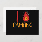 I Liebe Camping Trekking Campfire Brennende Hitze Postkarte (Vorne/Hinten)
