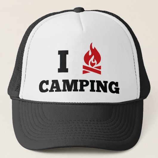 I LIEBE CAMPING TRUCKERKAPPE (Vorderseite)