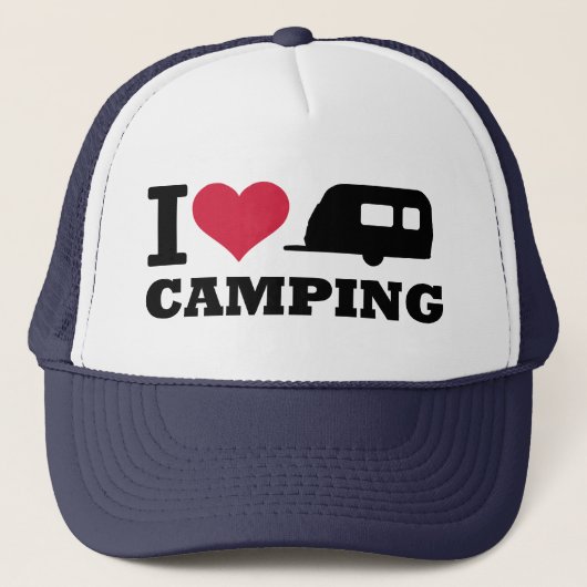 I LIEBE CAMPING TRUCKERKAPPE (Vorderseite)