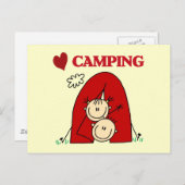 I Liebe Camping Tshirts und Geschenke Postkarte (Vorne/Hinten)