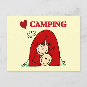 I Liebe Camping Tshirts und Geschenke Postkarte