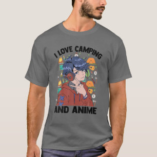 I Liebe Camping und Anime - Niedlich Kawaii - Mang T-Shirt