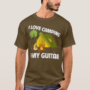 I Liebe Camping und My Guitar Player Music Festiva T-Shirt