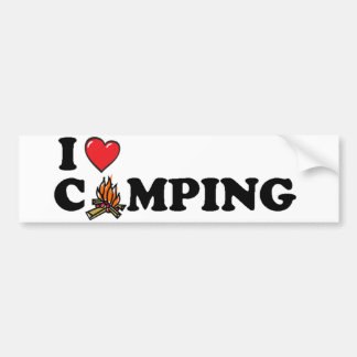 I Liebe-Campings-Lagerfeuer Autoaufkleber