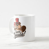 I Liebe Canada Beaver Design Kaffeetasse (Vorderseite Links)