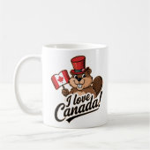 I Liebe Canada Beaver Design Kaffeetasse (Links)