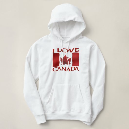 I Liebe Canada Hoodie Women's Canada Hoodie Jacket (Design vorne)