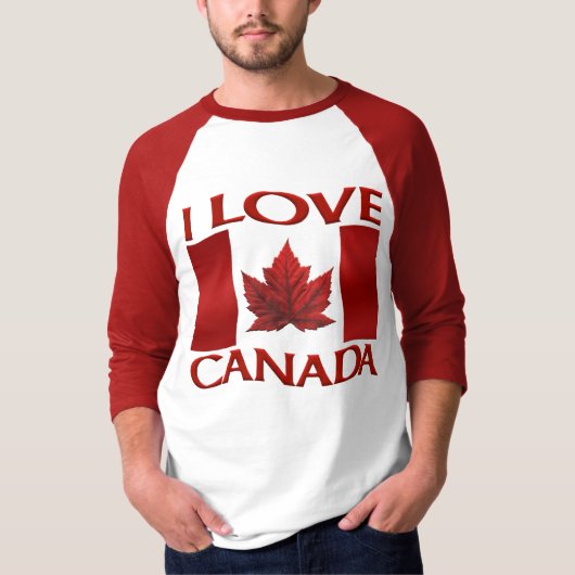 I Liebe Canada Jersey Canada Souvenir Sports Shirt (Vorderseite)