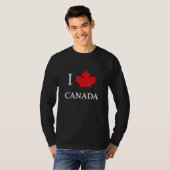 I Liebe Canada Maple Leaf Heart Canada Day T-Shirt (Vorne ganz)