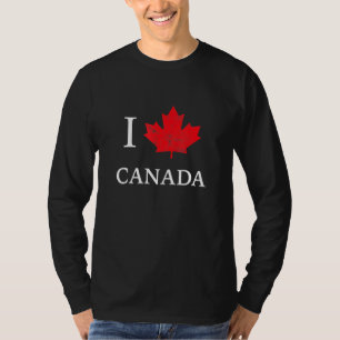 I Liebe Canada Maple Leaf Heart Canada Day T-Shirt