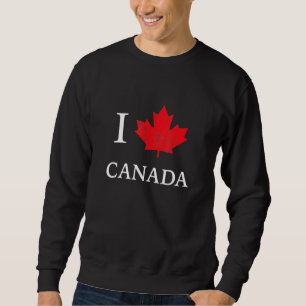 I Liebe Canada Maple Leaf Heart Canada Day T-Shirt Sweatshirt