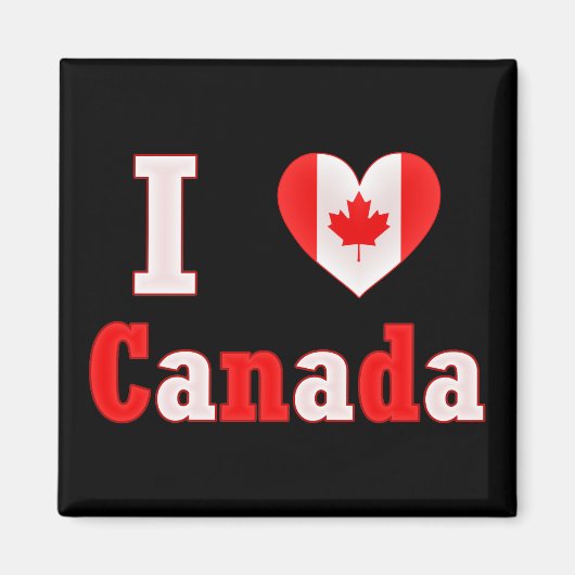 I Liebe Canada Maple Leaf Heart Magnet (Vorne)