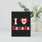 I Liebe Canada Maple Leaf Heart Postkarte (Stehend Vorderseite)