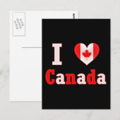 I Liebe Canada Maple Leaf Heart Postkarte (Vorne/Hinten)