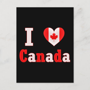 I Liebe Canada Maple Leaf Heart Postkarte