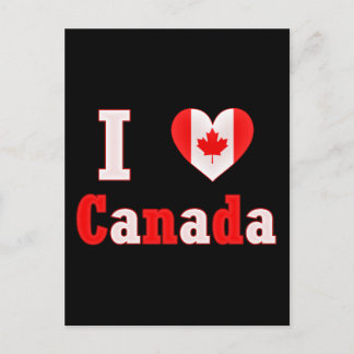 I Liebe Canada Maple Leaf Heart Postkarte