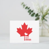 I Liebe Canada Maple Leaf Postkarte (Stehend Vorderseite)