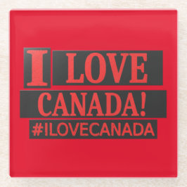"I LIEBE CANADA" Niedlicher Ausdrucks-Design kaufe Glasuntersetzer