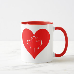 I Liebe Canada Patriotic Heart Mapleaf Tasse