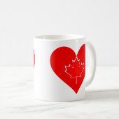 I Liebe Canada Patriotic Heart Mapleaf Tasse (VorderseiteRechts)