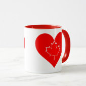I Liebe Canada Patriotic Heart Mapleaf Tasse (VorderseiteRechts)