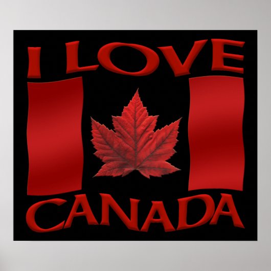 I Liebe Canada Poster Canada Souvenir Poster Print (Vorne)