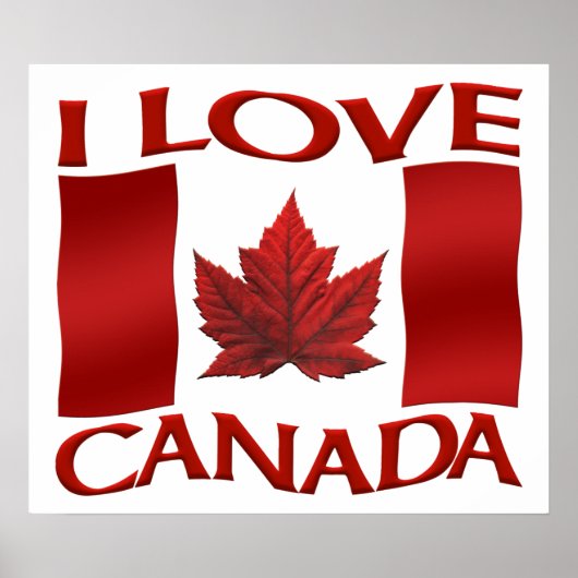I Liebe Canada Poster Canada Souvenir Poster Print (Vorne)