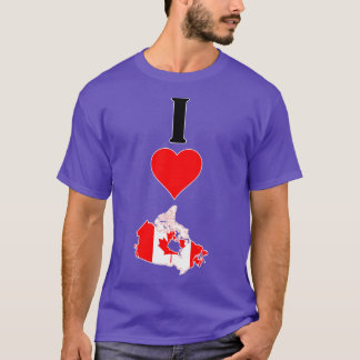 I Liebe Canada Vertical I Heart Country Flag Karte T-Shirt