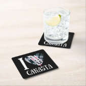 I Liebe Canasta | Funny canasta player Rechteckiger Pappuntersetzer (Vor Ort)