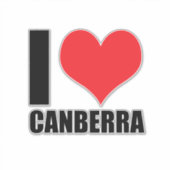 I Liebe Canberra Aufkleber (Vorderseite)