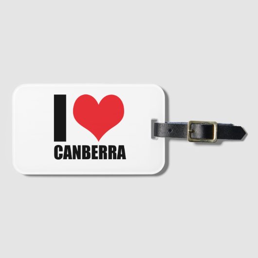 I Liebe Canberra Gepäckanhänger (Vorderseite (Horizontal))