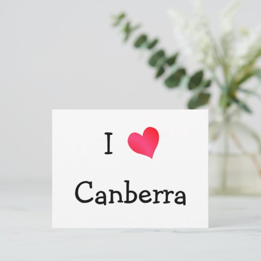 I Liebe Canberra Postkarte (Stehend Vorderseite)