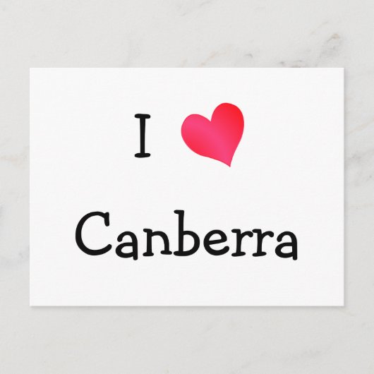 I Liebe Canberra Postkarte (Vorderseite)