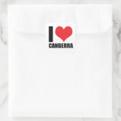 I Liebe Canberra Quadratischer Aufkleber (Tasche)