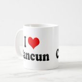I Liebe Cancun, Mexiko Kaffeetasse (Vorderseite Links)