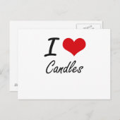 I Liebe Candles Postkarte (Vorne/Hinten)