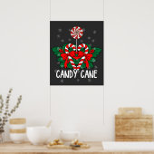 I Liebe Candy Cane T - Shirt Poster (Küche)