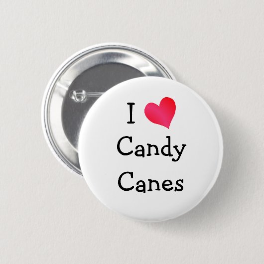 I Liebe Candy Canes Button (Vorne & Hinten)