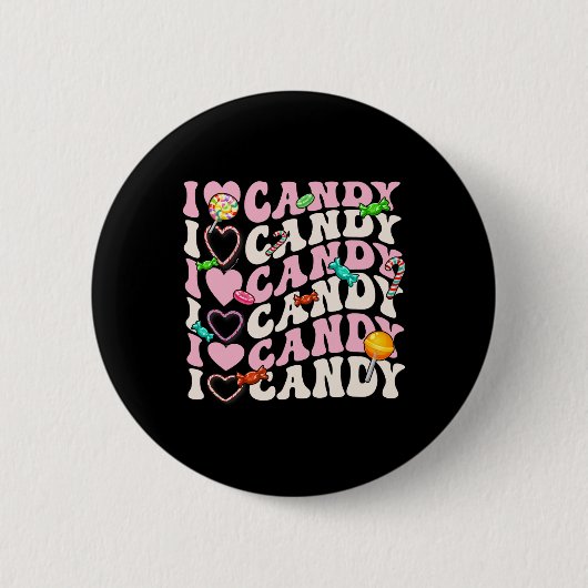 I Liebe Candy Halloween-Party Niedlich Trick oder Button (Vorderseite)