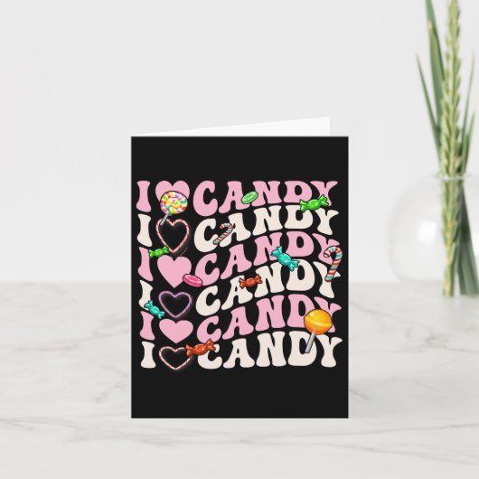 I Liebe Candy Halloween-Party Niedlich Trick oder Karte (Vorderseite)
