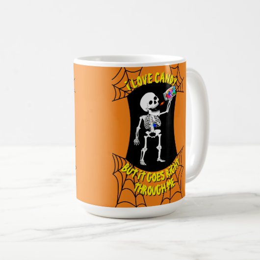 I Liebe Candy Skeleton Tasse (VorderseiteRechts)