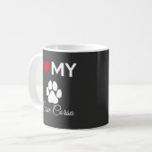 I Liebe Cane Corso individuelle Name Kaffeetasse (Vorderseite Links)