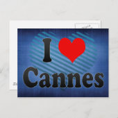 I Liebe Cannes, Frankreich Postkarte (Vorne/Hinten)