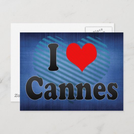 I Liebe Cannes, Frankreich Postkarte (Vorne/Hinten)